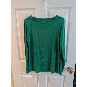 Women's Size Large Fitted Long Sleeve Fighting Irish Norte Dam Shirt NWOT